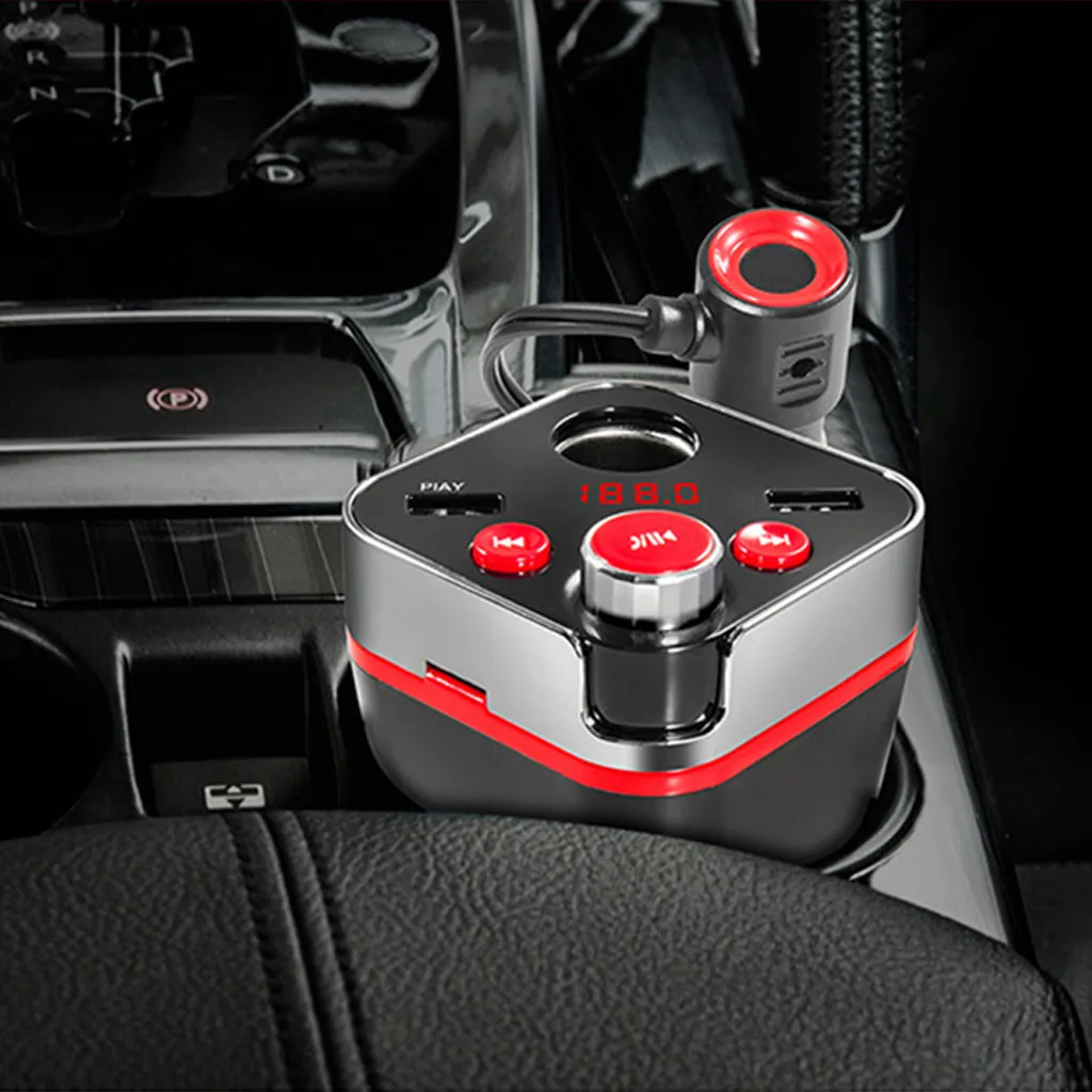 Автомобильный Bluetooth Комплект Плеер mp3 Hands-free вызов прикуриватель держатель USB Автомобильное зарядное устройство fm-передатчик адаптер A28 19Apl1