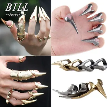 

R047 Vintage Claw Nail Rings 1pc Men Women Fashion Jewelry Steampunk Bijoux Anel Anillos Party Ring Punk 2017 HOT Selling