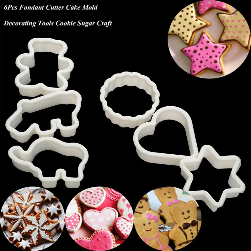 

6Pcs/Set Durable cartoon animal cookie cutter,biscuits cookie/mold pineapple cake toiletry kit/Baking mould Drop Shipping