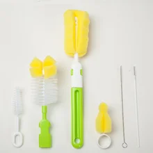 Новая 6 шт./компл. Детская щетка для бутылочки для кормления Чистящая чашка щетка носик трубка губка+ PP щетки для бутылочки для кормления Детские щетки для соски