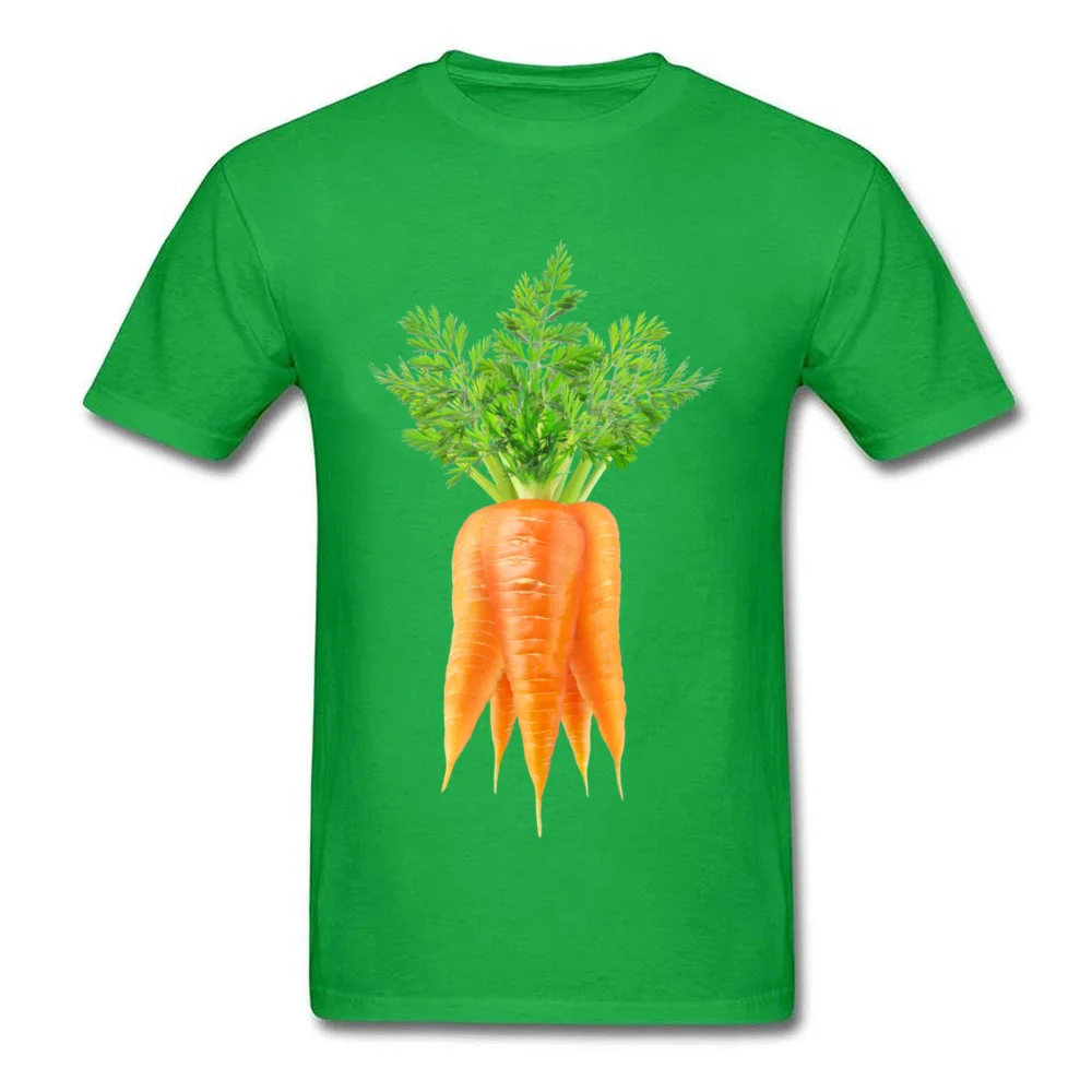 O-Neck Bunch of carrots 100% Cotton Fabric Men Top T-shirts Casual Short Sleeve Tops T Shirt Cute Casual Tee-Shirts Bunch of carrots green