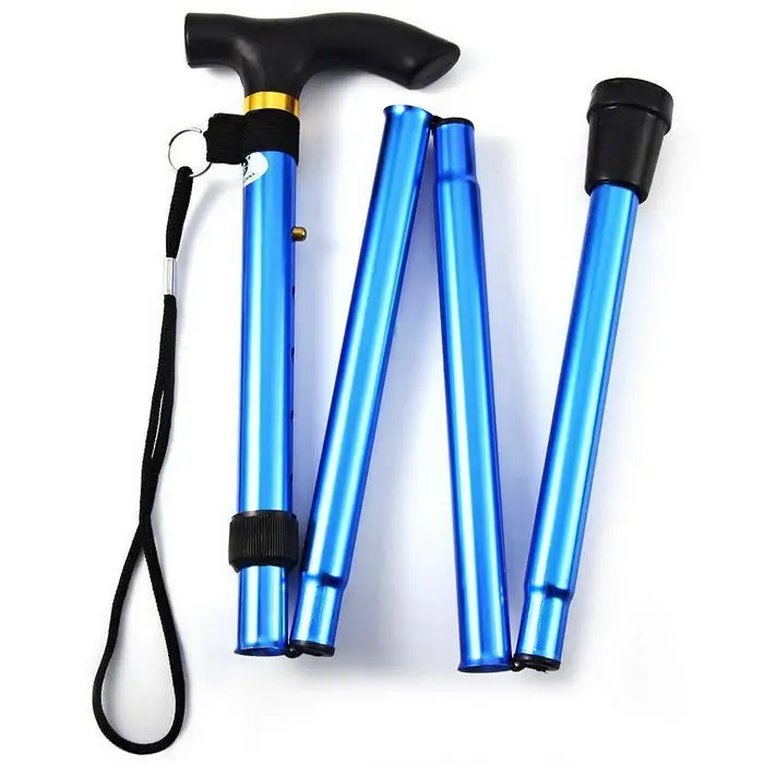 Durable Portable Folding Height Adjustment Trekking Pole 84-93cm/33.1-36.6inch Walking Pole Outdoor Sport