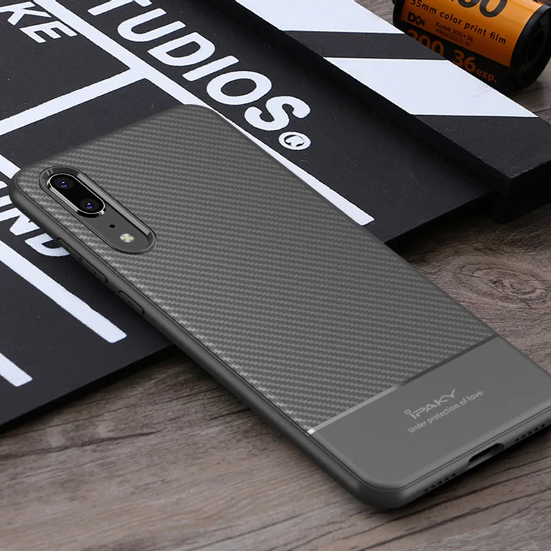 IPAKY мобильного телефона противоударный чехол силиконовый чехол на huawei P20 лайт Lite Pro P 20 P20Lite P20Pro Global 4/6 64 /128/256 ГБ бампер - Цвет: Grey