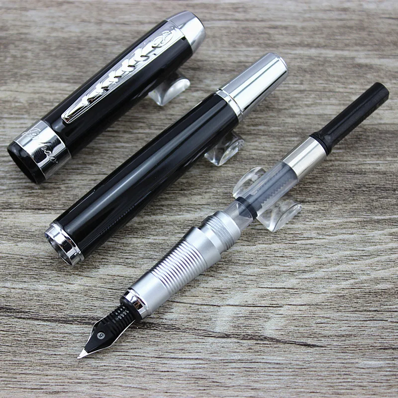 Jinhao 250 черный Золотой резьба перьевые ручки высокого качества Nib Роскошные чернила офисная деловая Ручка высокого класса студенческий подарок перо ручка