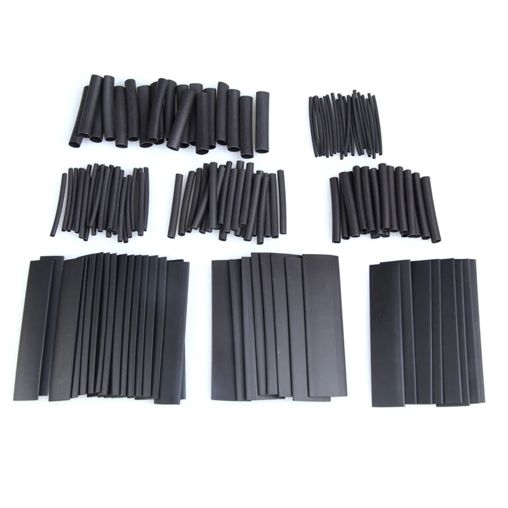 

150pcs/set Assorted Heat Shrink Tube Black Wire Wrap Electrical Insulation Cable Sleeving 1mm/2mm/3mm/4mm/6mm/8mm/10mm/13mm