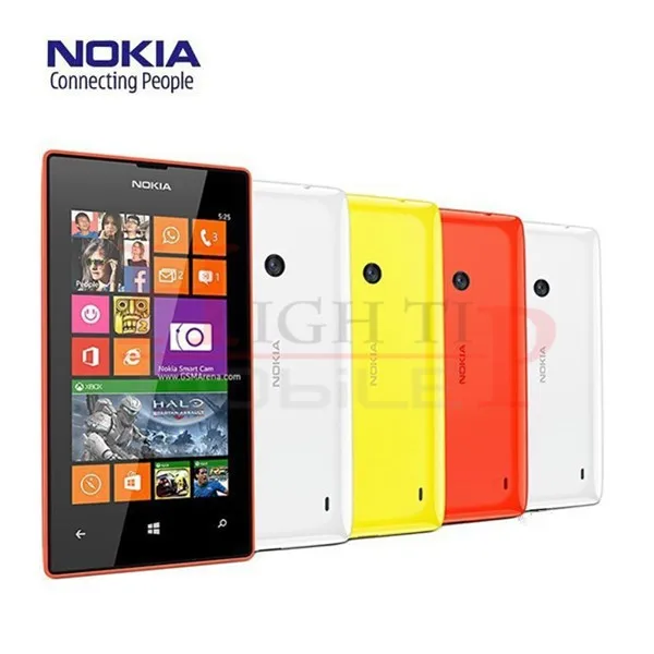 Nokia Lumia 525 разблокированный 1024MHz 4," TFT 5.0MP 8GB двухъядерный gps wifi Windows OS 8 3g мобильный телефон отремонтированный