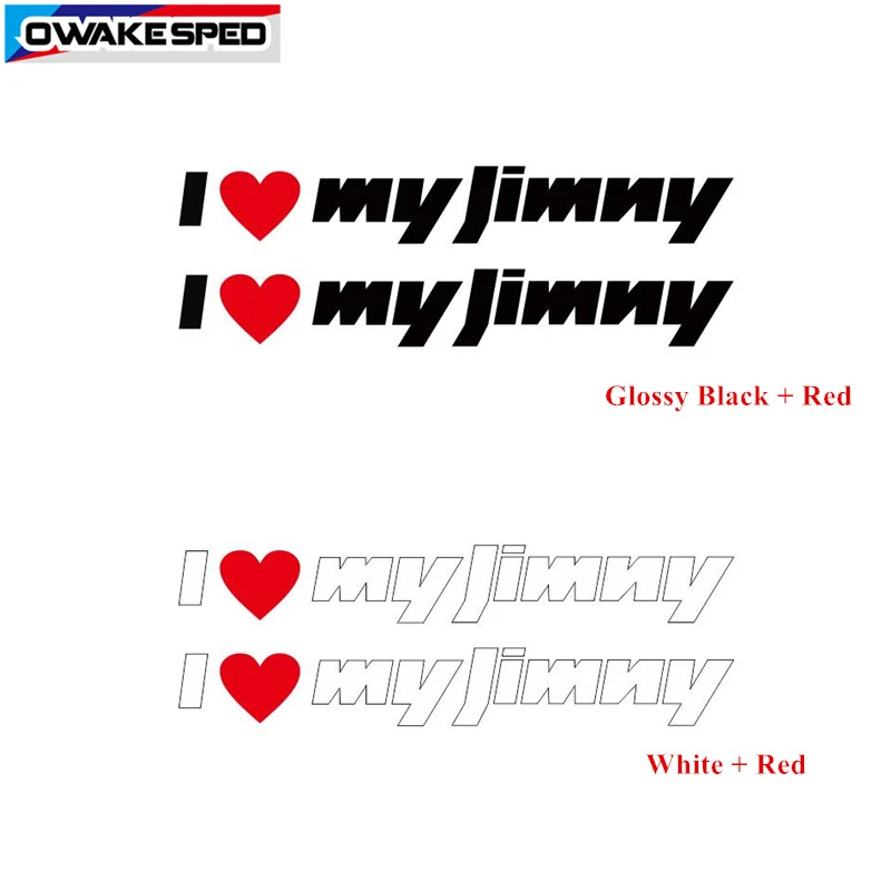 2 шт. 55 см наклейка для Suzuki Jimny I love my Jimny буквы Виниловая наклейка для кузова двери боковой Декор Наклейка s
