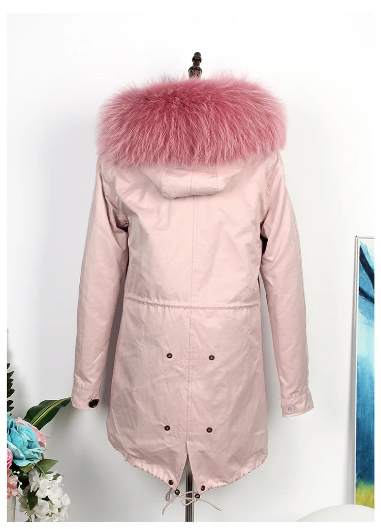 OFTBUY, водонепроницаемая длинная парка, зимняя куртка для женщин, пальто из натурального меха енота, меховой воротник, подкладка из лисьего меха, одежда в Корейском стиле