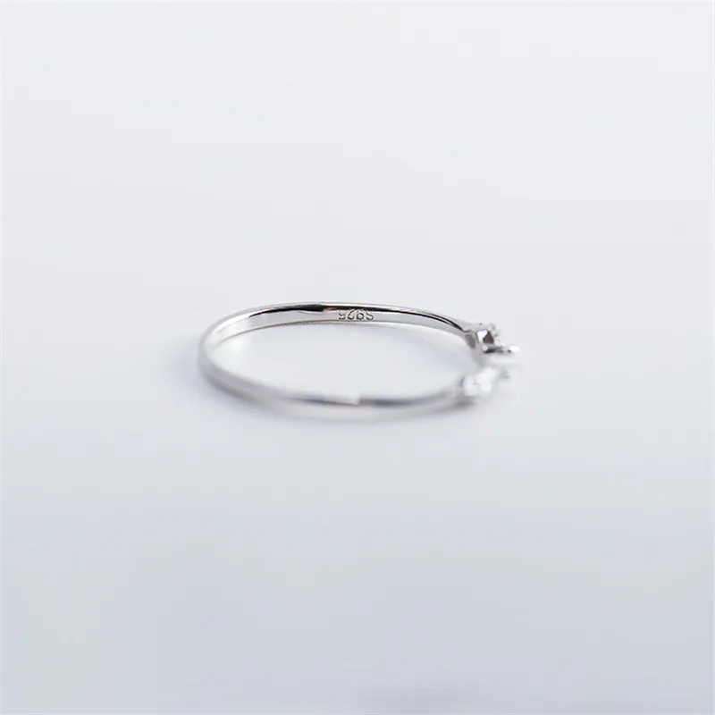 OLOEY двойной Циркон открытые, кольца на палец для Для женщин женские подлинное 925 пробы Серебряное кольцо на палец ноги, хорошее ювелирное изделие, подарки YMR488