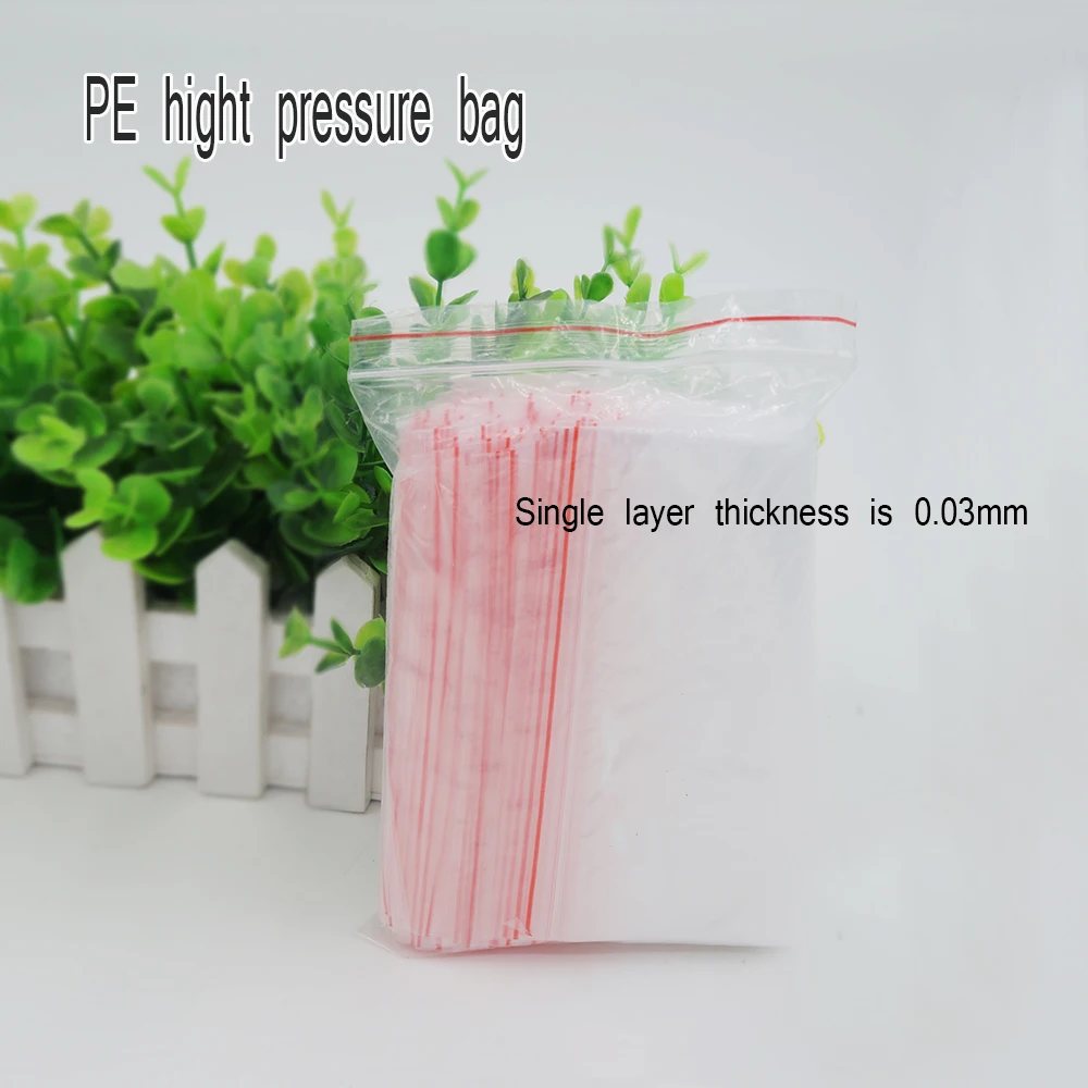 

5*7cm Transparent Food Phone Card Valve Hermetic Bag Zip Lock Plastic Gift Packaging Bags Spot 1000/ package