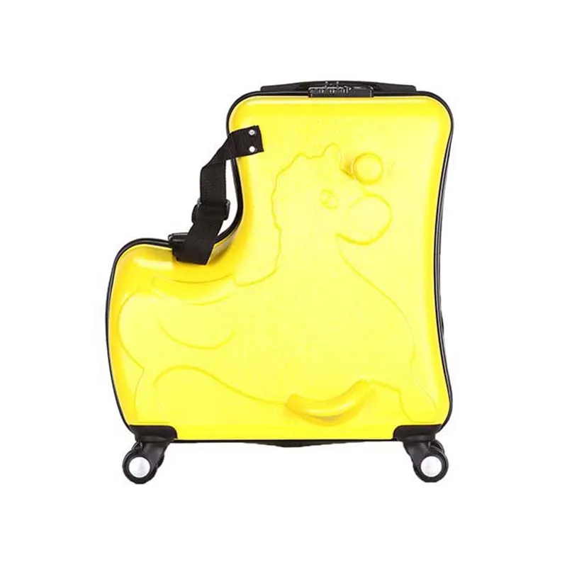 

LeTrend Cute pony Cartoon Children Rolling Luggage Spinner Suitcase Wheels Students Multifunction Trolley Kids Travel Bag