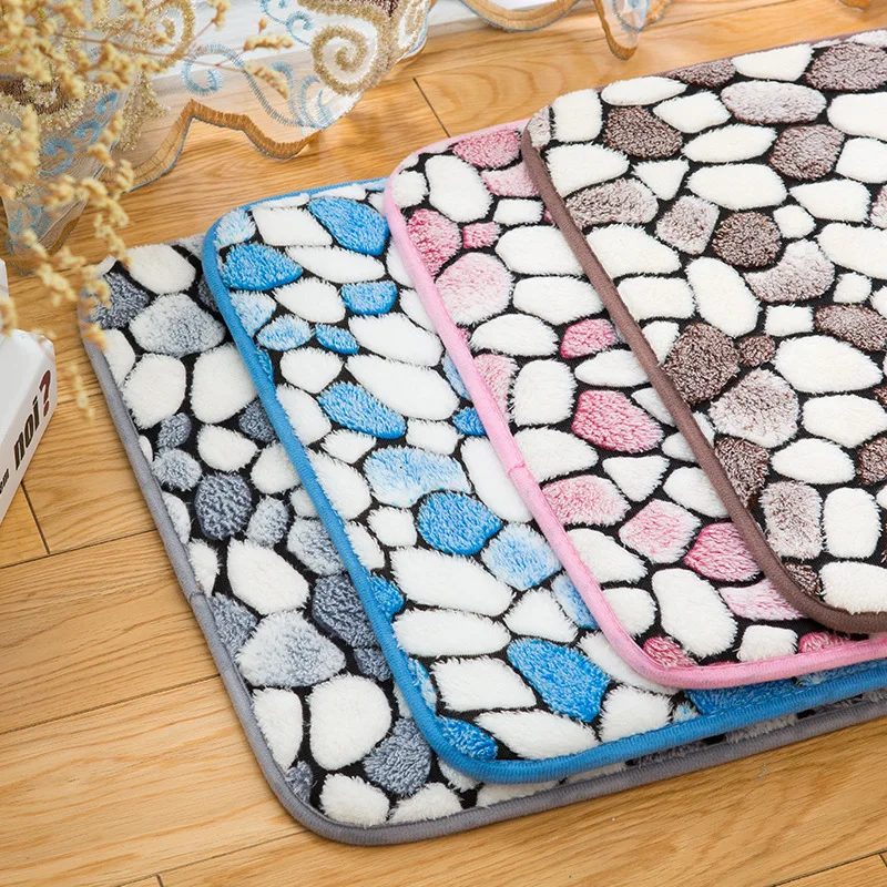 1pc Memory Foam Absorbent Bathroom Pad Doormat Door Mat Slip-resistant Pad Bathroom Shower Bathroom Accessories Sets 40*60cm 47