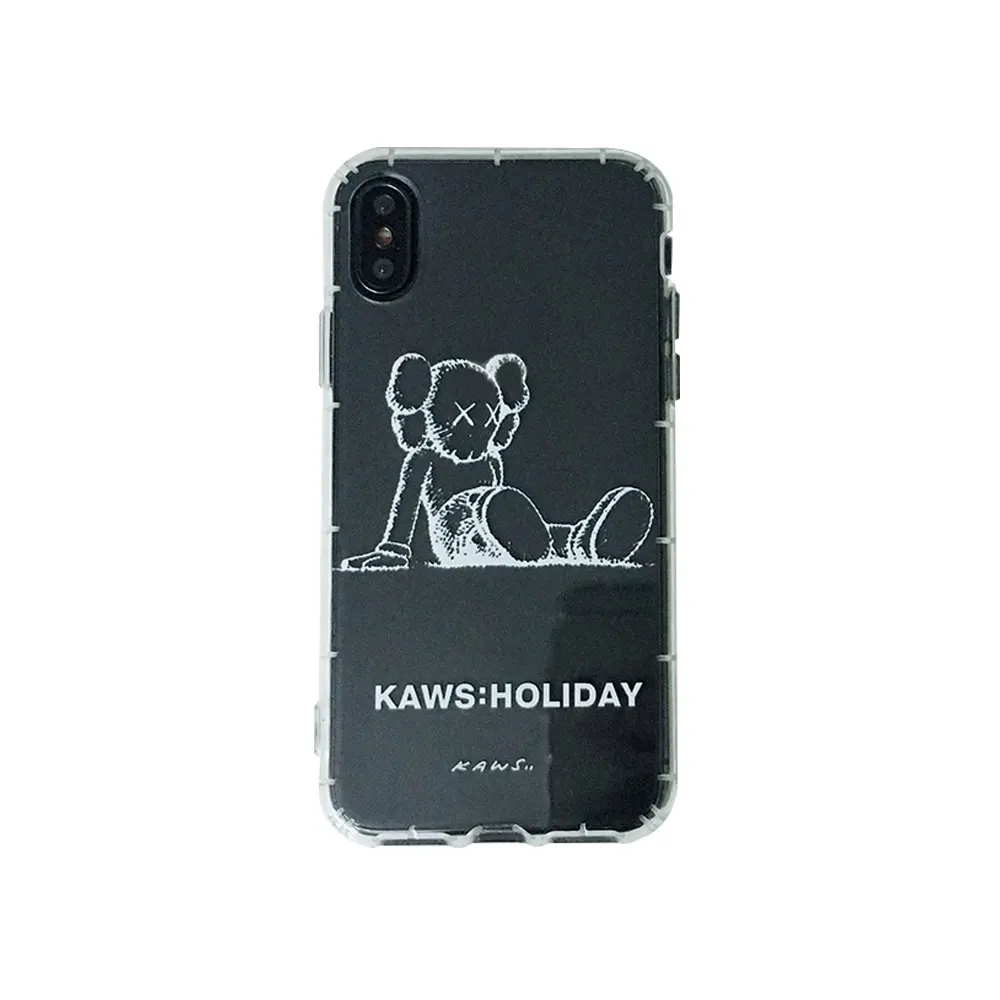 

TPU Case For iPhone X XR Xs MAX 7 Plus 8 Plus Cases Soft TPU Cover For iPhone 6 6s Plus 7 Case Cute Black White Bear Funny Cover