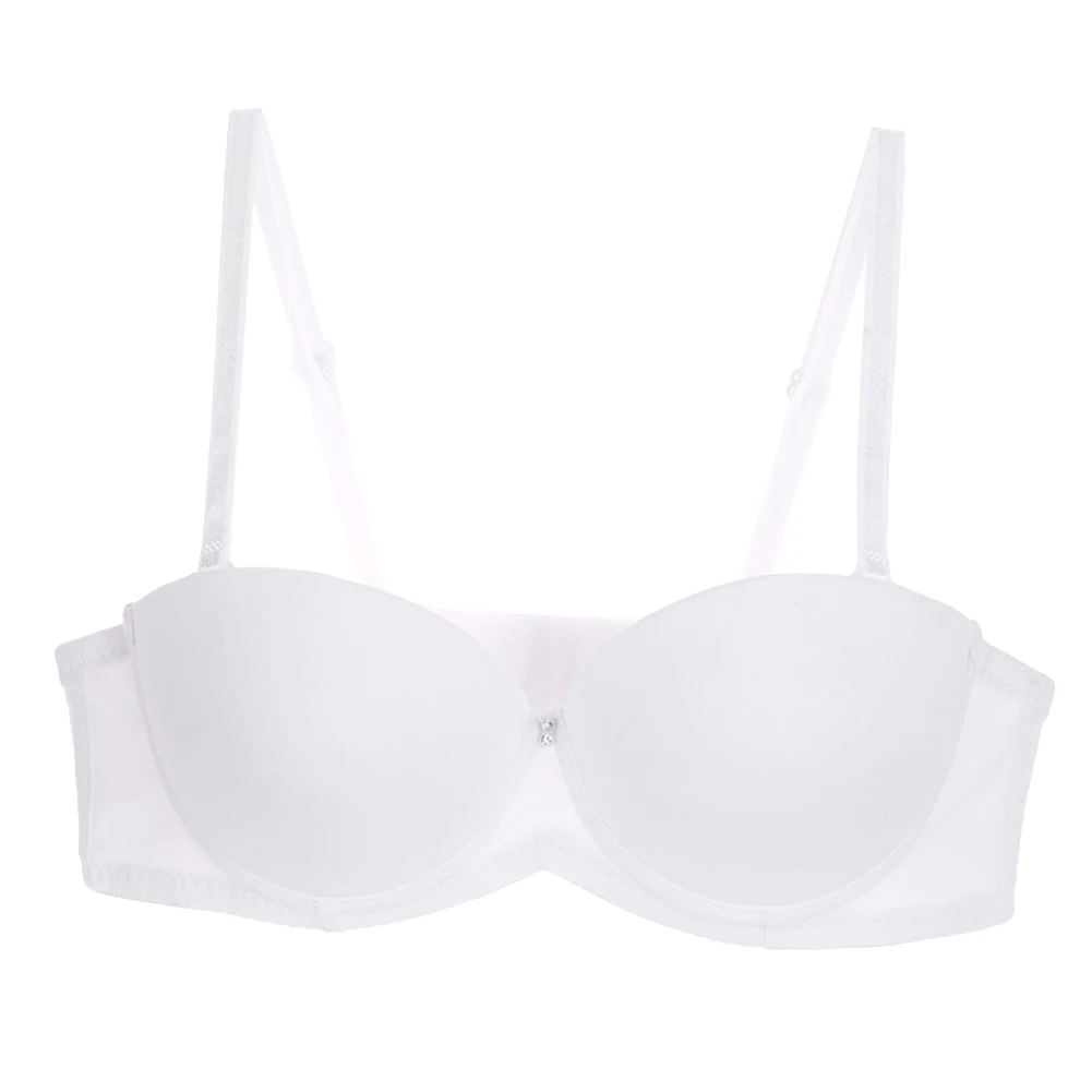 Одноцветный бюстгальтер для женщин Brassiere мягкая бесшовная Студенческая пуш-ап нижнее белье женское нижнее белье Мода
