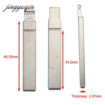 Keyforkess 30 pz/lotto #58 VA2 lama chiave a distanza per Citroen peugeot Flip pieghevole chiave vuota senza sostituzione della scanalatura - Jingyuqin 30 pz lotto 58 VA2 lama chiave a distanza per Citroen peugeot Flip pieghevole