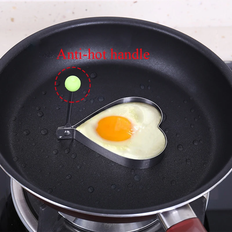 5pcs/Lot Stainless Steel Omelette Egg Mold DIY Frying Egg Rings Heart Round Flower Star Mouse Shaped Cooking Tools