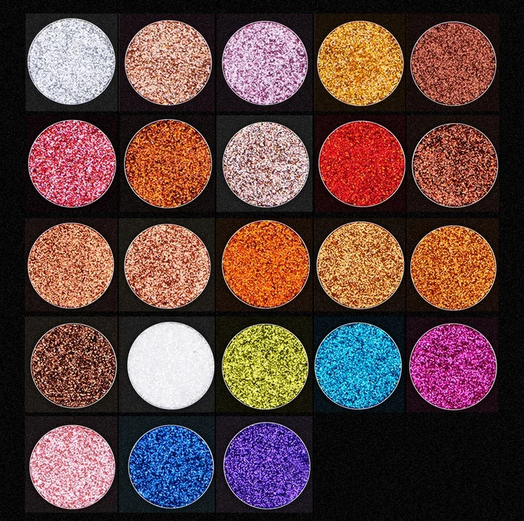 3PCS/LOT Glitter injections Pressed Glitters Single Eyeshadow Diamond Rainbow Make Up Pressed Glitters Eye shadow Magnet Palette