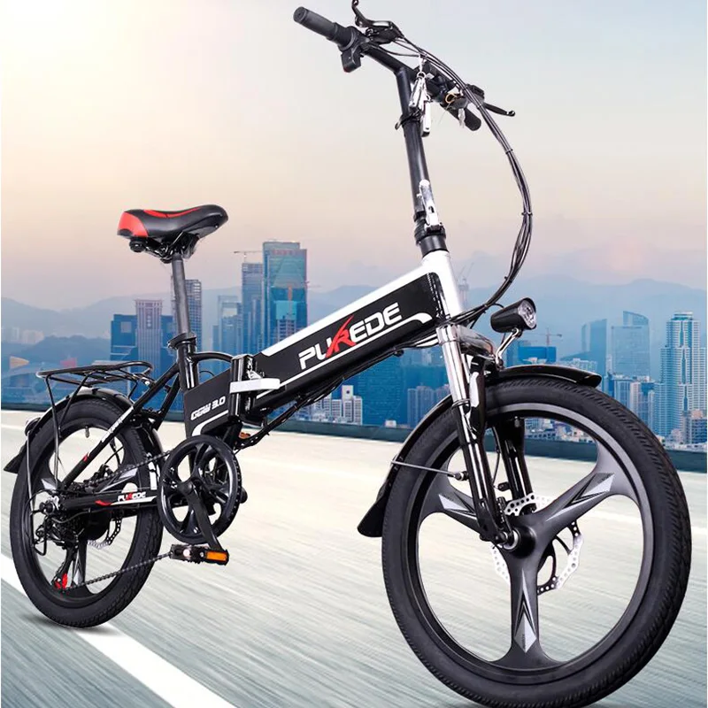 Flash Deal Electric bike 20inch Aluminum Folding bike 48V12A Lithium Battery electric Bicycle 350W Powerful Mountain bike Snow/city e bike 24