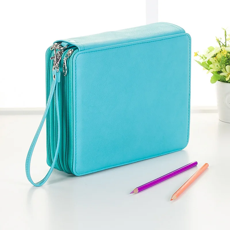 Cases para Meninas Caixa de Lápis Bolsa de Armazenamento Couro Escola Lápis Menino - 160 Buracos Caneta Caixa Multi Função Case Bolsa Papelaria Kit 120 18 caixa multi função saco de armazenamento caso bolsa papelaria kit