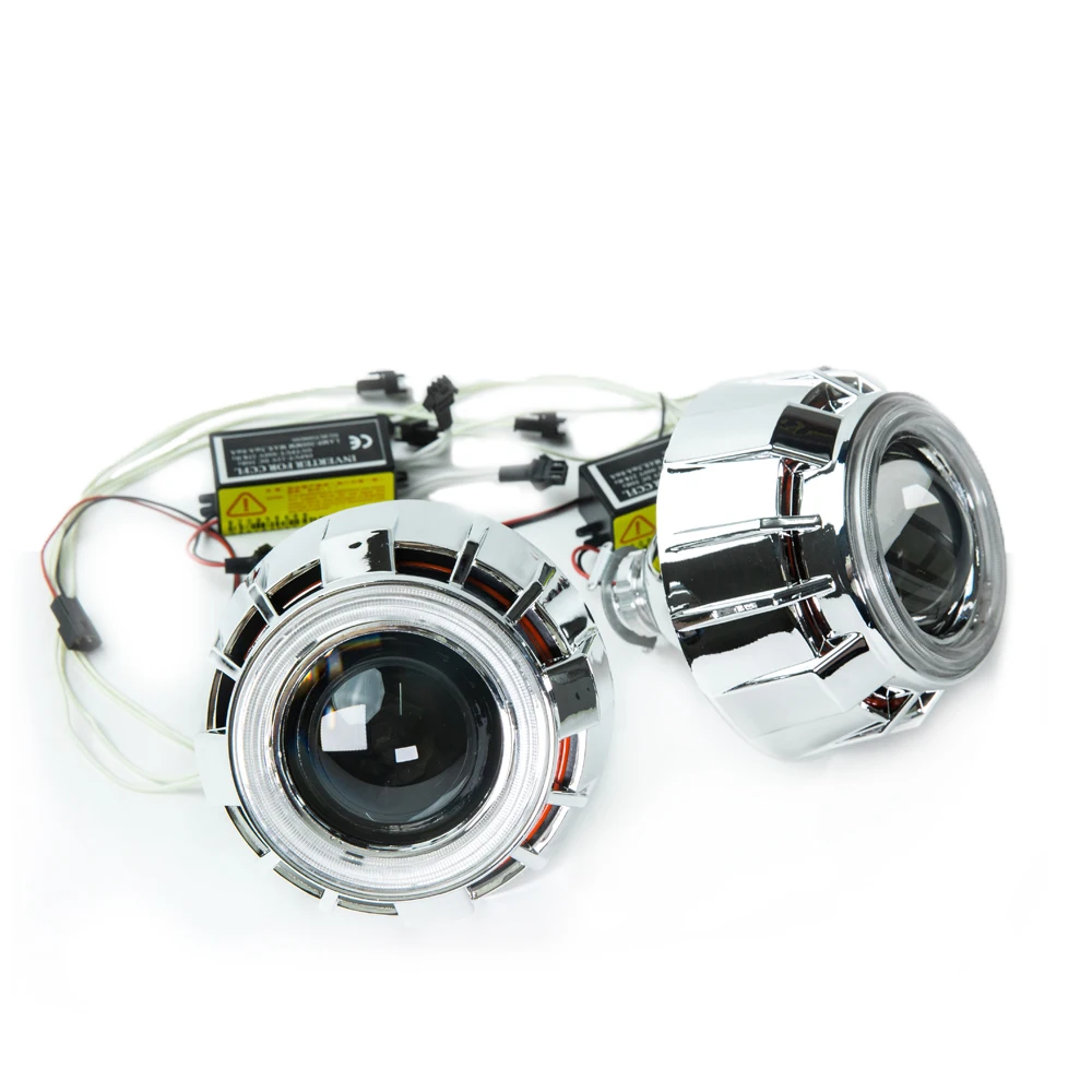 2 5 дюймовый мини телефон с DRL dual angel eyes shrouds подходит для H1 H4 H7 модифицированный