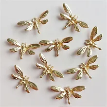 SEA MEW 20 шт 14*26 мм металлический цинковый сплав Золотой соединительный элемент «стрекоза» для изготовления ювелирных изделий