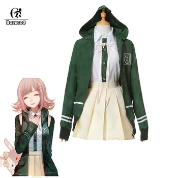 

ROLECOS Nanami ChiaKi Cosplay Costume Danganronpa 3 Anime Cosplay Costume Game Full Set ( Jacket+ Shirt + Skirt ) Customer Size
