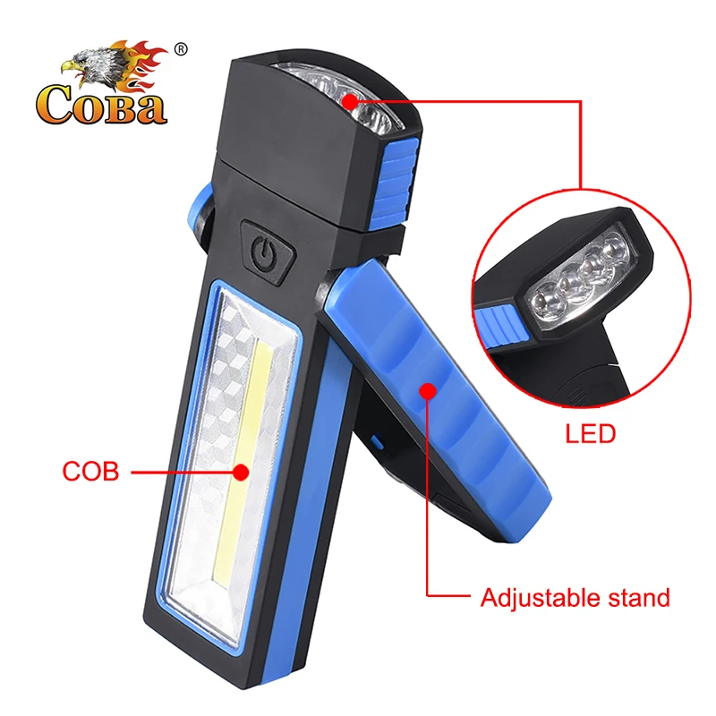 

Coba led work light cob portable light use 4*AAA battery camping light waterproof 2 modes for various scenes