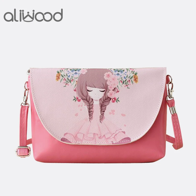 

2023 Cartoon Printing Women Phone bags Leather Mini Ladies Shoulder Messenger Bags Crossbody Bags for Girls Purse Bolsa Feminina