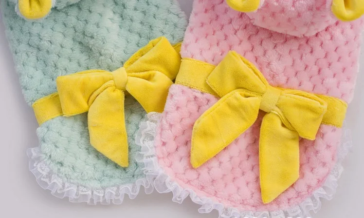 2016_Sweety_Pet_dog_Princess_dress_Woolen_sweater_clothes_Cute_Puppy_dog_skirt_warm_Pet_dress_with_rosett_4