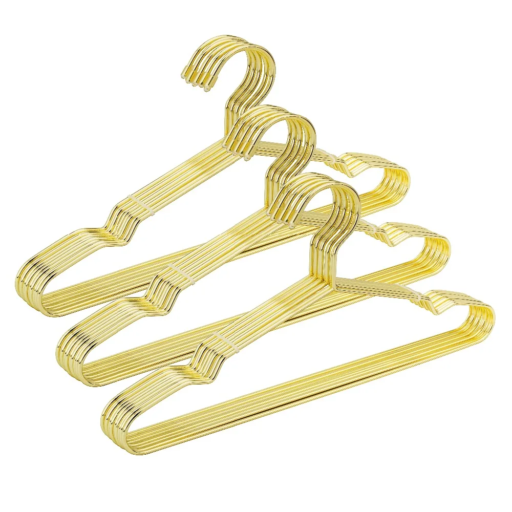 

Hangerlink 32cm Children Cute Gold Metal Clothes Shirts Hanger with Notches, Heavy Duty Small Coats Hanger for Kids(30 pcs/Lot)