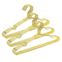Hangerlink 32cm Children Cute Gold Metal Clothes Shirts Hanger with Notches, Heavy Duty Small Coats Hanger for Kids(30 pcs/Lot)