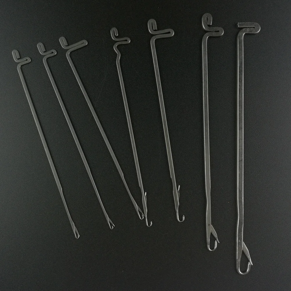 

7 Mixed Size Latch Needles Crochet Hook Knitting Tools Bearded Hooked Needles Hand CraftsTools Supplies DIY Accessories