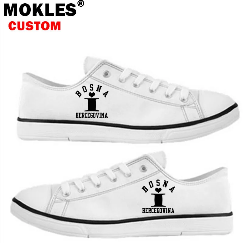 

BOSNIA AND HERZEGOVINA male shoes logo custom name photo pure color bosnian bih flag croatian summer female boy casual shoes