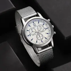 Лидирующий бренд Роскошные мужские часы бизнес Аналоговые кварцевые наручные часы силикон ремешок Синий стекло люди с большим набором