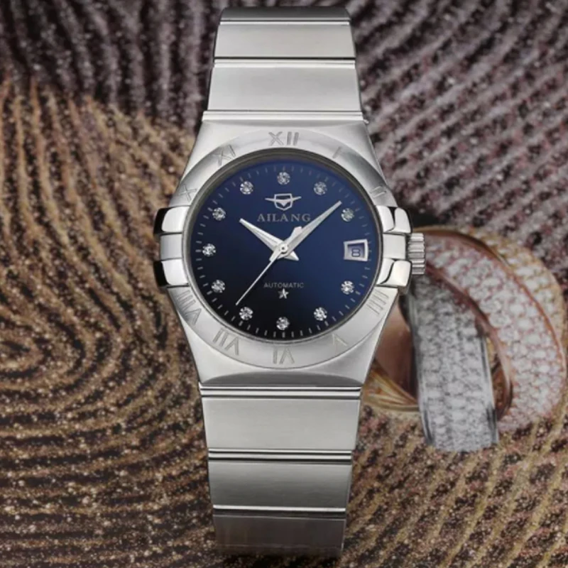 

Ailang men's automatic steel watch men business 100 meters waterproof watch Relogio Hotel Male