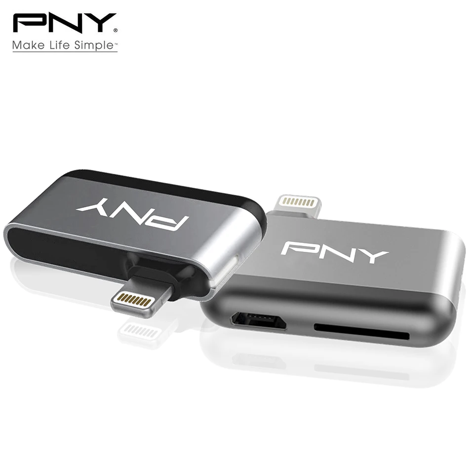 

PNY DUO-LINK R Lightning Micro TF Card USB OTG Card Reader Memory Mini Cardreader for iPhone 6/7/8 Plus iPod iPad OTG