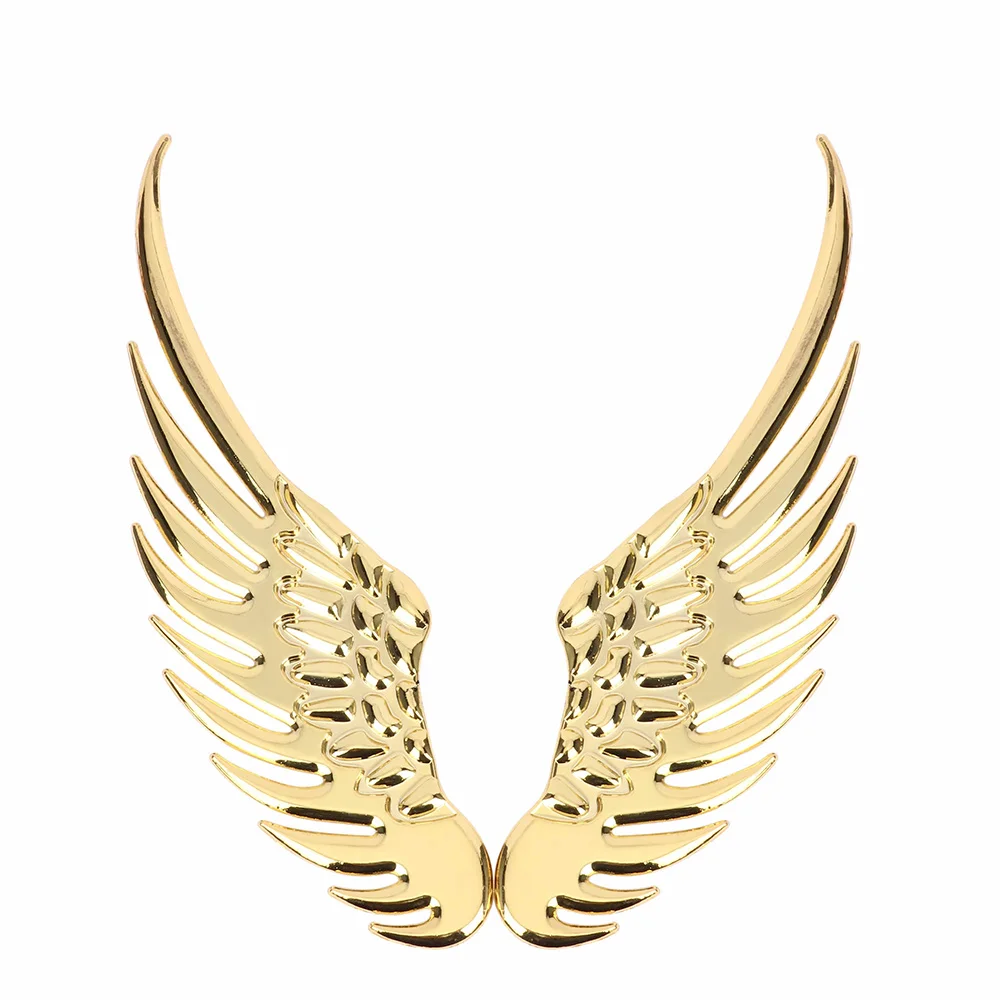 1 пара 3d металлическая наклейка крылья орла логотип Золото Серебро Авто Наружное украшение эмблема наклейка s Аксессуары для мотоцикла