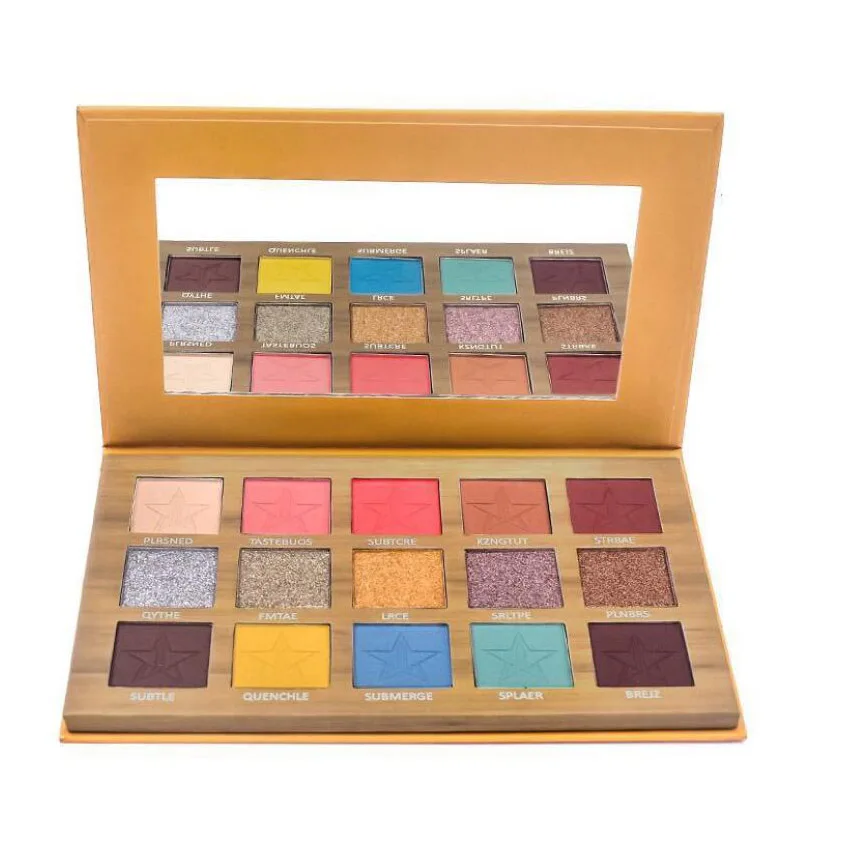 Продажа 2018 Новый макияж Thirs нажатии Пигмент палитра теней 15 цветов Матовая Shimmer Eye Shadow Palette
