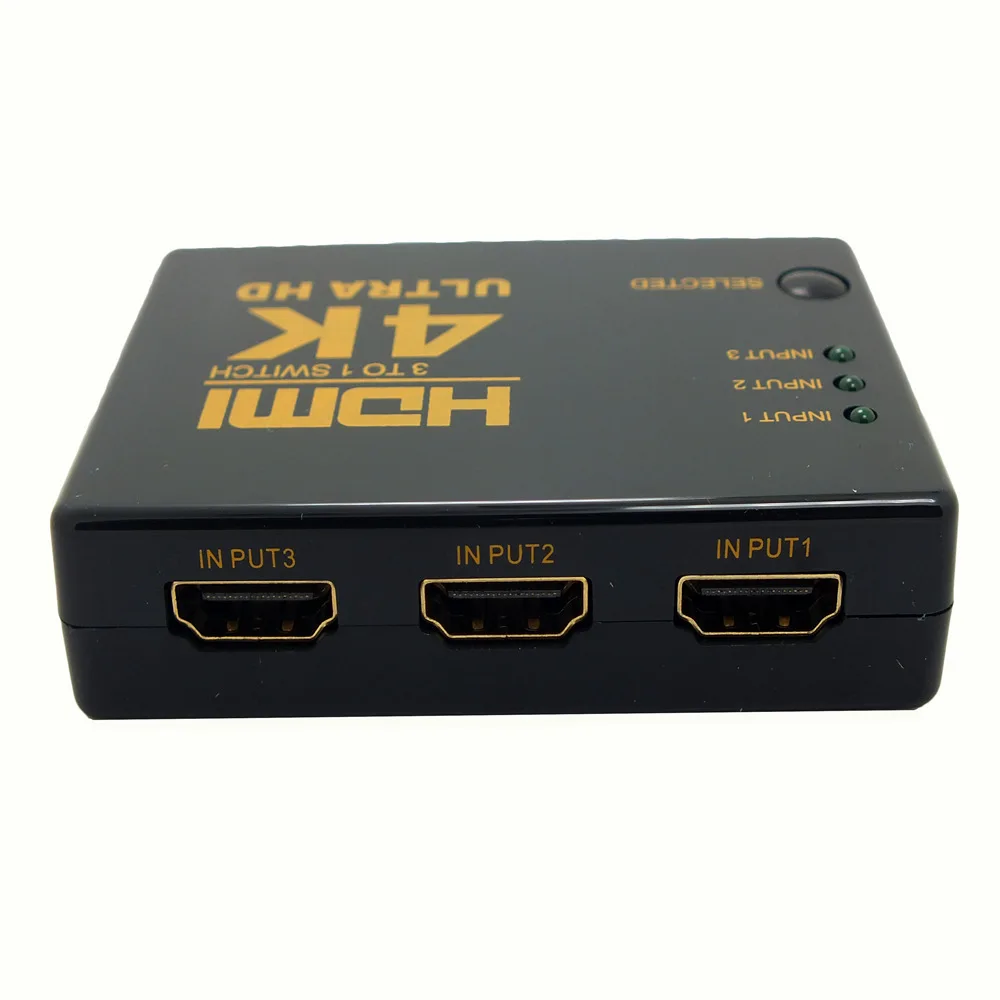 Черный Мини 3 порта HDMI коммутатор 3x1 HDMI коммутатор 3 входа 1 выход сплиттер HDMI порт для HDTV 1080P видео iFSWR-301