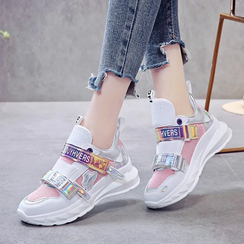 

Harajuku Off Women Casual Dad Sneakers White Shoes Female Autumn Summer Students Walking Hook Loop Shoes Zapatos Tenis Feminino