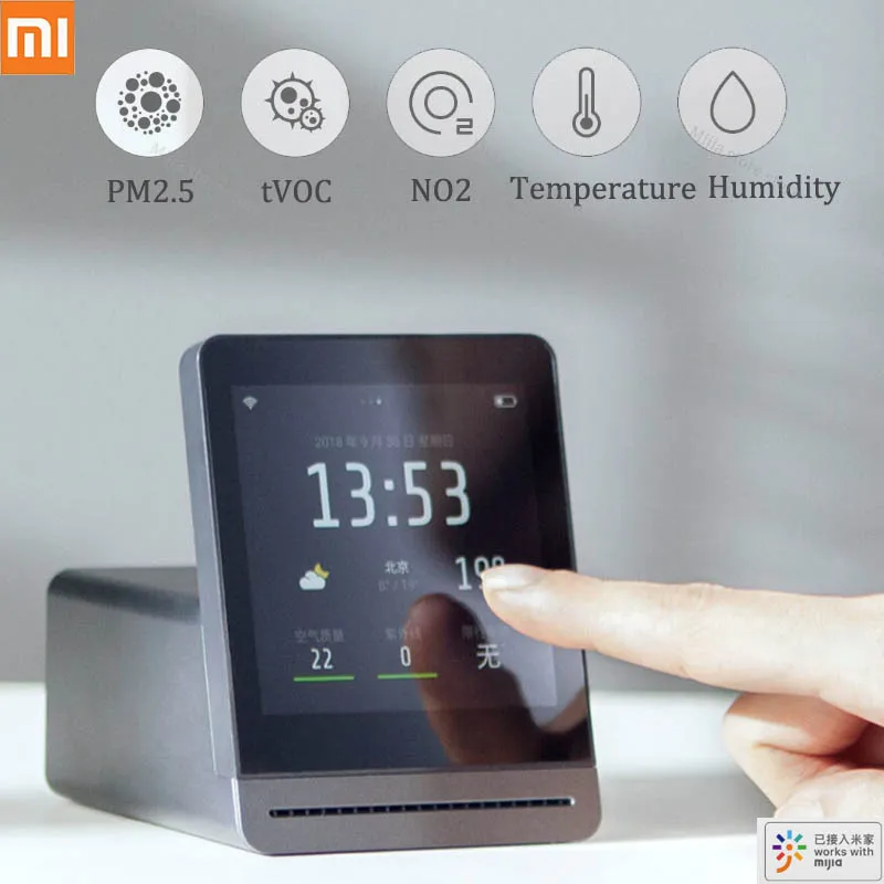 Xiaomi Mijia ClearGrass Air monitor retina сенсорный ips экран мобильное сенсорное управление Крытый открытый прозрачный газон детектор воздуха