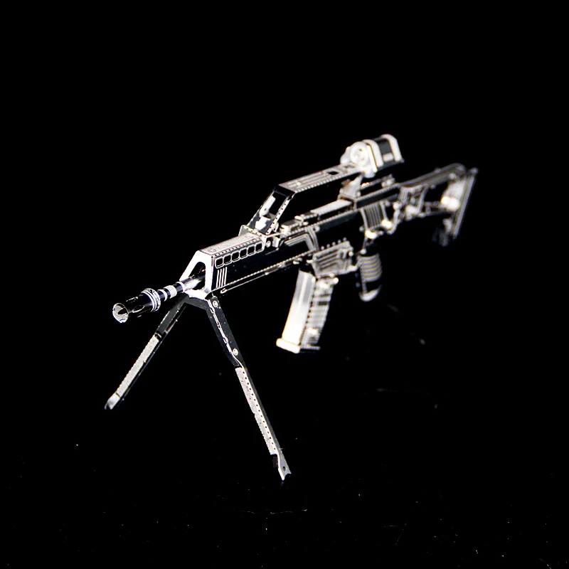 Стереоскопический Металл сборка вручную 3D игрушечный пистолет военная модель DIY Головоломка день детей Подарки для мальчика друга