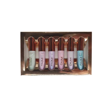 

6 Pcs/Set Long Lasting Moisturizer Glitter Lip Gloss Tint Cosmetics Nutritious Shimmer Liquid Lipstick Lip Makeup