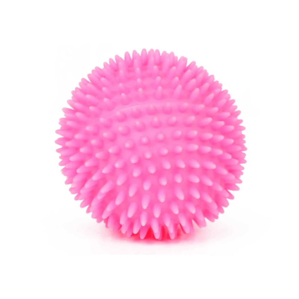 Pet Dog Squeaky Toy Funny Interactive Elasticity Soft Ball Chew Toy for Dog Tooth Clean Ball of Food Extra-tough Silicone Ball