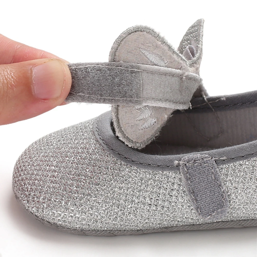 Baby Girl Breathable Anti-Slip Shoes With Bowknot Casual Sneakers Toddler Soft Soled First Walkers 0-18M