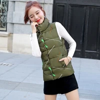 Осень Зима женский жилет Корейский жилет куртка без рукавов жилет размера плюс 3xl Толстый жилет куртка - Цвет: Зеленый