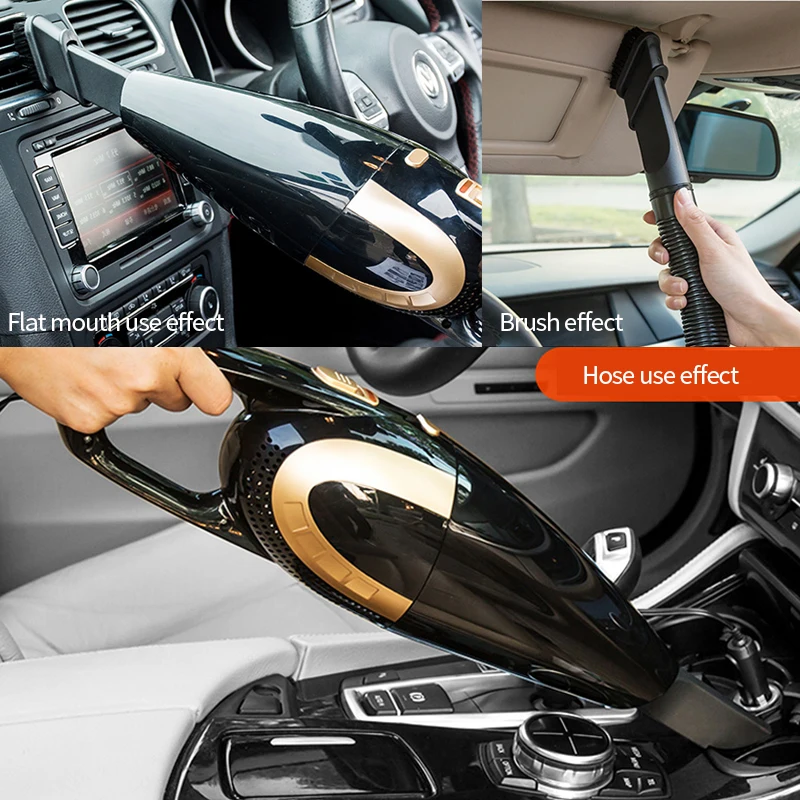 Car Vacuum Cleaner 12V 120W High Powerful 4800pa Wet And Dry Clean Portable Mini Handheld Home Auto Car Electronic Accessories