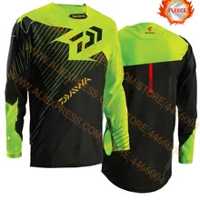 Рыбалка рубашка DAIWA Спортивная футболка Костюмы Для мужчин dawa, рыболовство рубашки с длинным рукавом зима Утепленная Одежда Рыбалка одежда