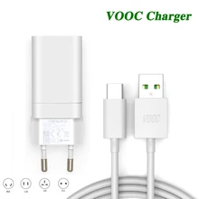 Carregador rápido de 5v 4a vooc para oppo encontrar x r17 r17pro reno carregador do telefone móvel vooc usb c tipo-c cabo