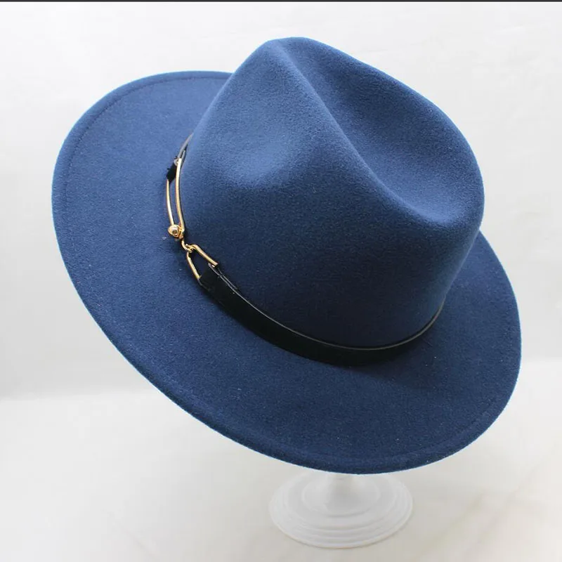 

Brand BING YUAN HAO XUAN Ladies Fedora Hat Wool Wide Winter Cap Felt Hats Women Hat Elegant Man 2018 Sun Hat
